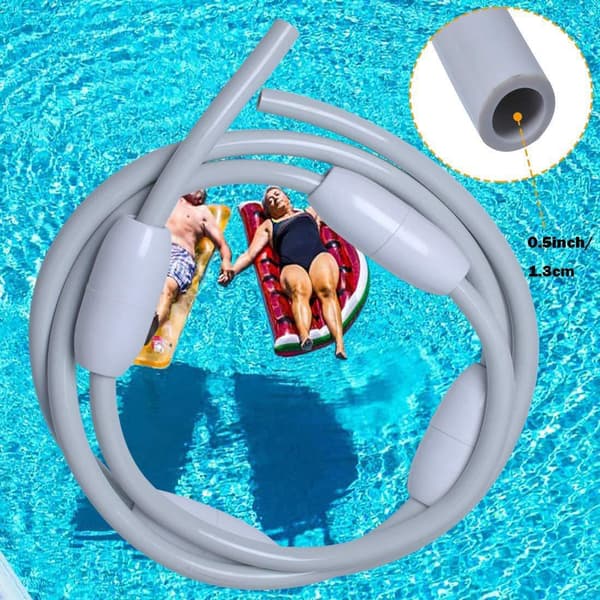 9 - 100 - 3104 D - 45 Indløbsslange med 4 D10 Flydende Hoved Pool Udskiftning Kits，Hvid