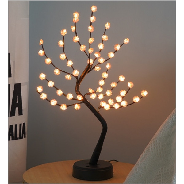 Luumu Bonsai-valo - 20 tuuman keinotekoinen kuolematon valopuuelfi puu 36 LED-luumupuun valolla - USB / pariston kosketuskytkin, makuuhuone, olohuone, juhla- ja joulukoriste