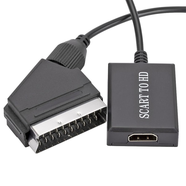 Adapter HDMI-kompatibel til Scart-konverter 1080p HD Video Musikk A