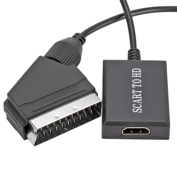 Adapter HDMI-kompatibel till scart-omvandlare 1080p HD-videomusik A