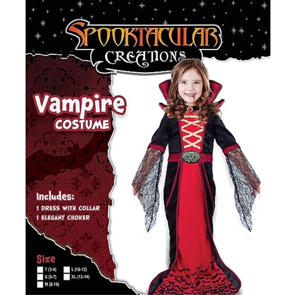 Dam Royal Vampire klänning Deluxe Set Victoria Gothic Halloween