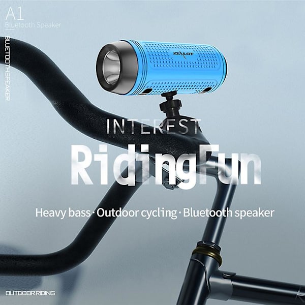 Bärbar utomhus Bluetooth-högtalare ficklampa vattentät trådlös