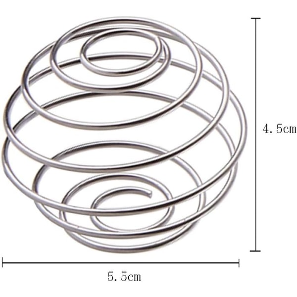 6 kappaletta vispiläpalloa Milkshake-proteiinisekoitinpallo Milkshake-proteiinisekoitin Ruostumattomasta teräksestä valmistettu sekoitinsekoituspallo sekoittimelle Juomapullokupille ja kodin ruoanlaittoon Hopea)