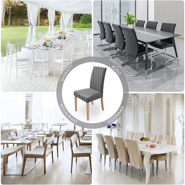 Stolskydd Set om 4 Stretch Stolskydd Modern Stolskydd Ela
