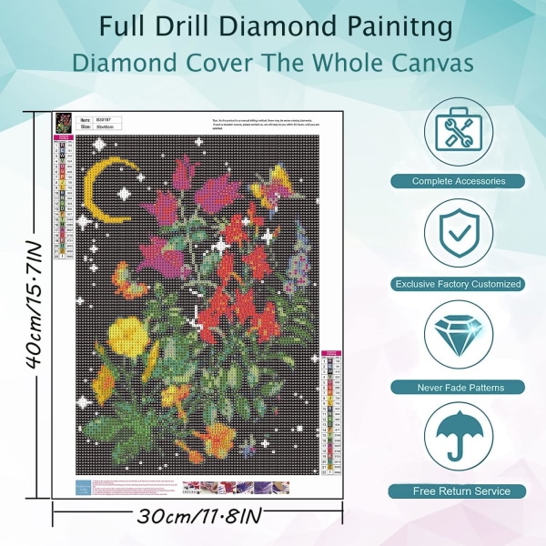 Diamond Painting Kits til voksne 5D DIY Plant Diamond Art Paintin
