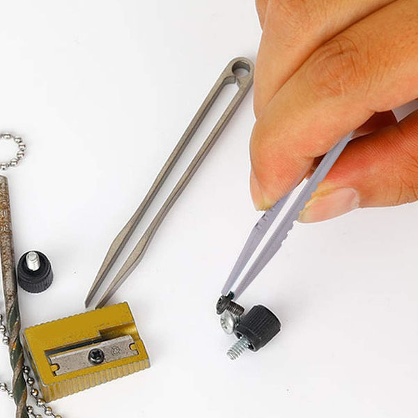 Mini-pincett, EDC TC4-legering bärbar titanpincett för utomhusbruk