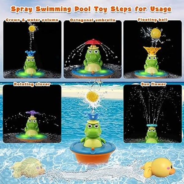 Luminous Baby Bath Toy - Crocodile Pool Water Games - LED Bath To