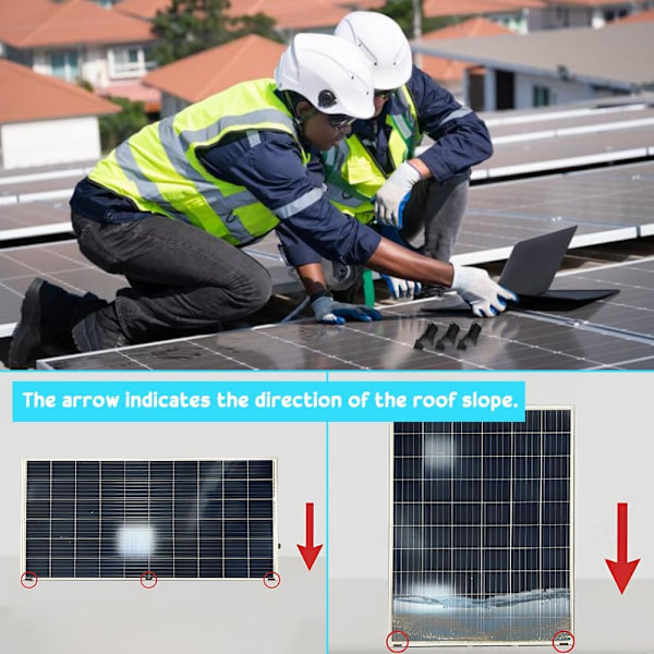 12 stk. Solpanel Dræningsklemmer 40mm, Plast Vanddræningsklemmer, Panel