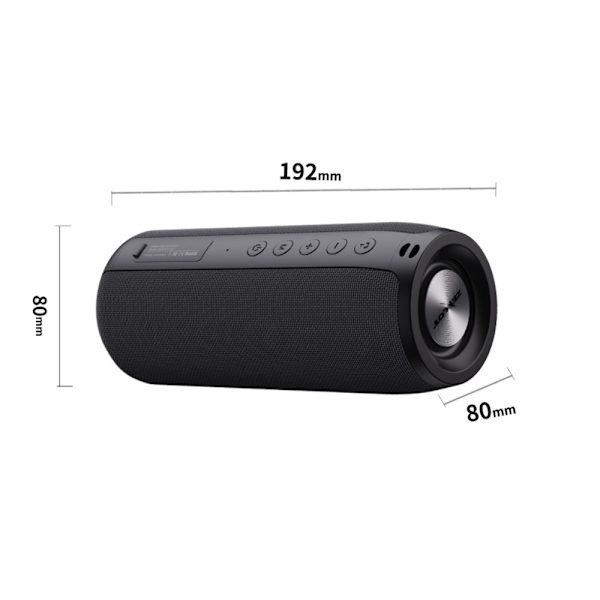 Bärbar Bluetooth-högtalare: Kraftfull stereo surround bashögtalare, vattentät
