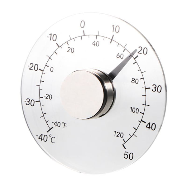 Fönstertermometer för Utomhus Inomhus, Batterifri, Klar Skala, Väder