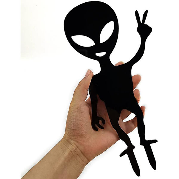Trädgårdsdekoration, Alien Silhouette Trädgårdsdekoration Utomhus Gräsmatta Prydnader Applicera Utomhus Trädgård Gräsmatta