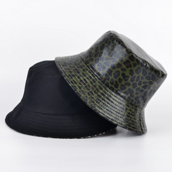 Rain Hat, Matt Waxed, Waterproof. Leopard Print or Solid Color or