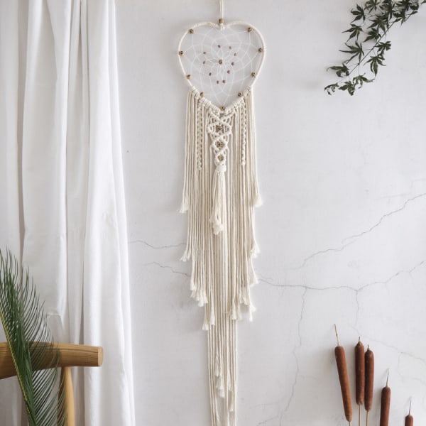 1 st Macrame Dreamcatcher Vägg Hängande Gobeläng Handgjord, Boho