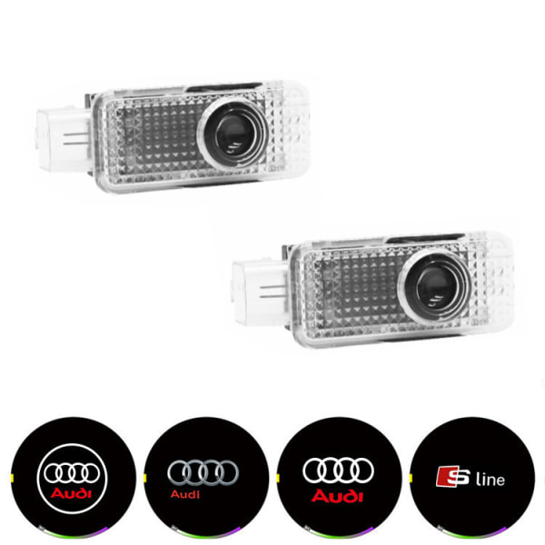 2 st välkomstlampor passar till Audi A6L/A4L/A3/A5//Q3/Q5/