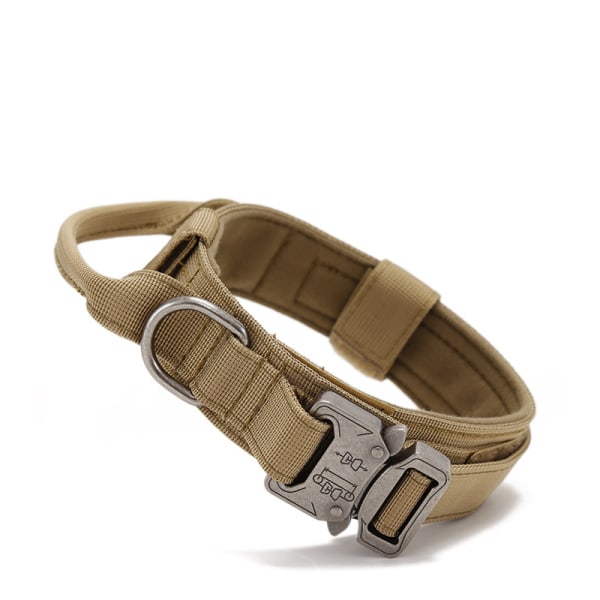 Tactical Dog Halsband -, Justerbart Nylon Vadderat Hundhalsband för Med