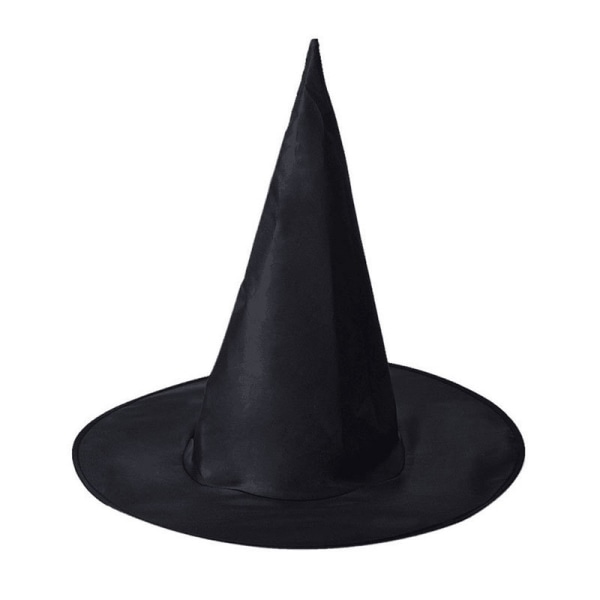 2 st Halloween Black Hat Oxford Cloth Wizard Hat Makeup Kostym A