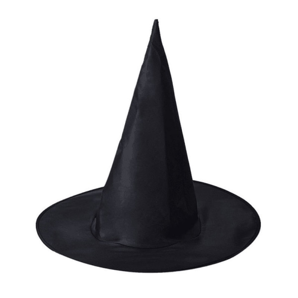 2 stk Halloween Black Hat Oxford Cloth Wizard Hat Makeup Kostume A