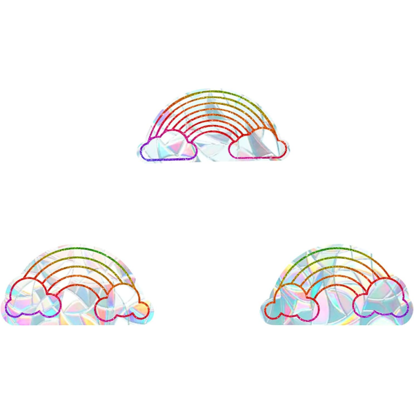 3 stycken Rainbow självhäftande fönsterklistermärken Non Collision Bird