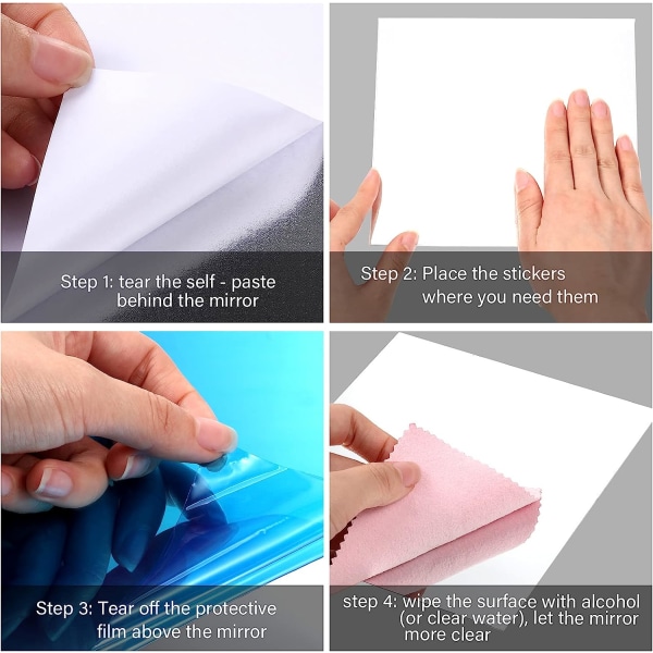 Flexible Mirror Sheets Self-Adhesive Non-Glass Mirror Tiles Mirro