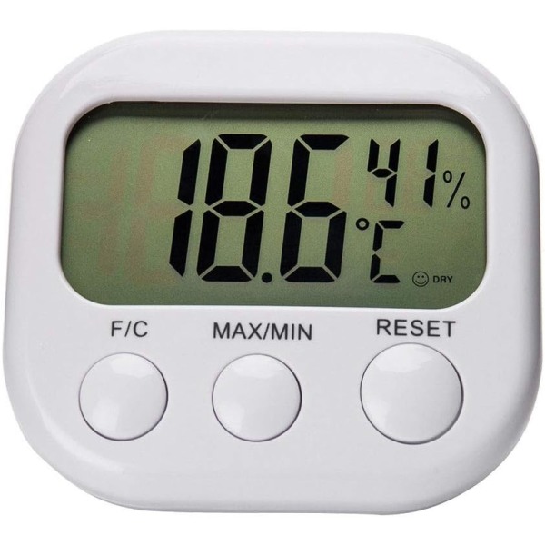 1 x Digital LCD Termometer Utomhus Inomhus Hygrometer Fuktighet Cl