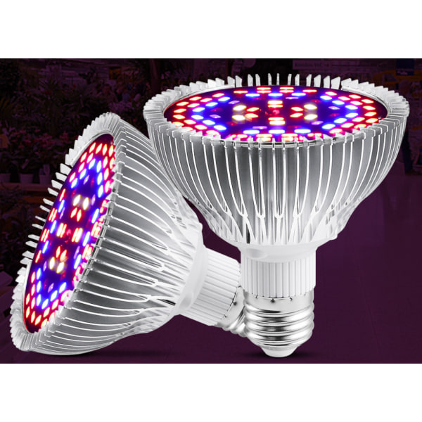 E27 LED plantelampe til havebrug, 30W E27 med 40LED fuldt spektrum