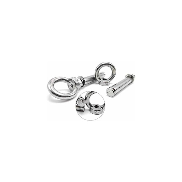 Expansionsbultar Stålsleeve Öglebult 304 Rostfritt Betong Expansionsankare Ögleskruvar Ankare Bultar 5-Pack (M6 x 50mm)