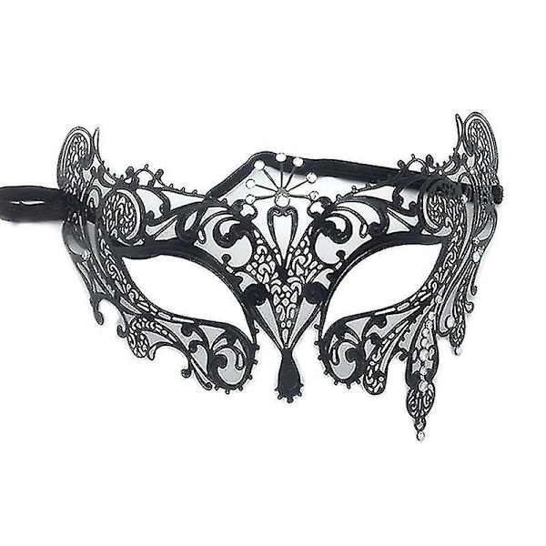 2 st par maskeradsmasquerad set svarta halv ansiktsmasker för danci