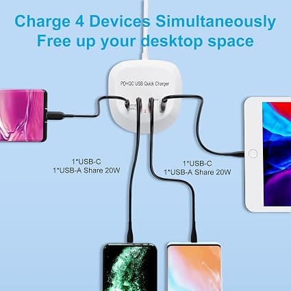 USB C Snabbladdare, USB PD QC 3.0 Laddare till Snabbladdare
