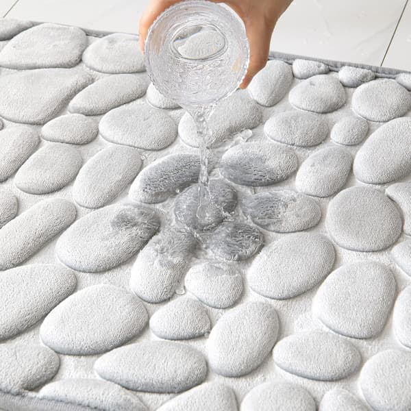 Bademåtte Indgangsmåtte Memory Foam Hydrofil Pebble Design Super