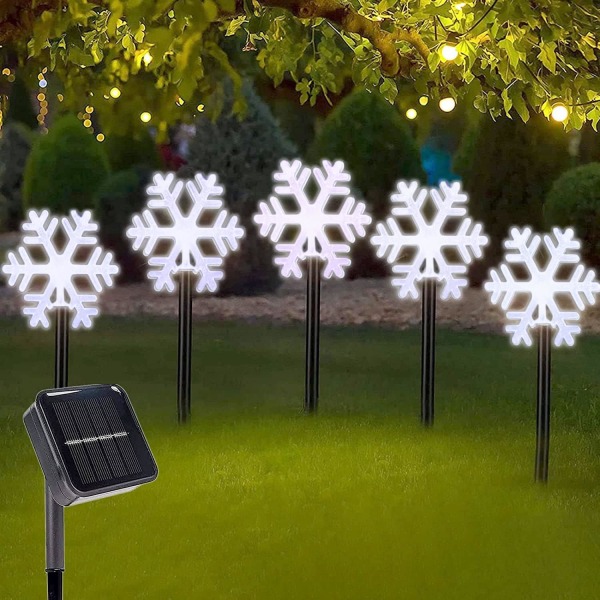 5 Pack LED-havelys til haven, vandtæt solcelledrevet Pat