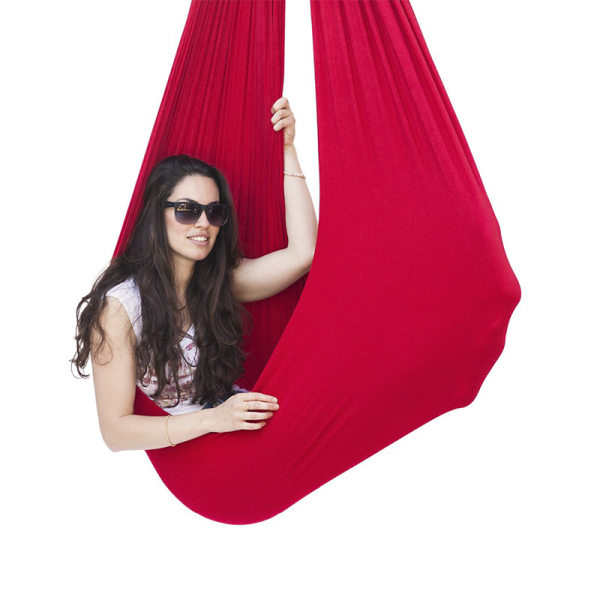 Sensorisk gunga i tyg, nylon, röd 1X2,8m