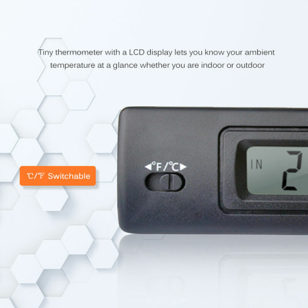 Termometer Mini Bil Termometer Elektronisk Termometer med Tid