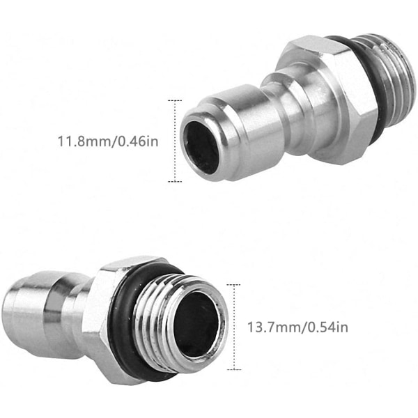 2-pakkaus 1/4 painepesurin adapteri pikaliitin sarja adapteri kytkimet (M14 x 1.5)