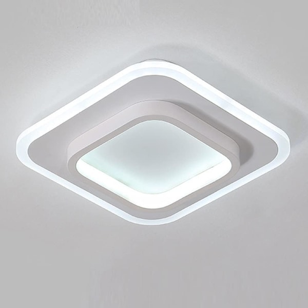 Firkantet hvid lysarmatur Easy Fashion Nordic Style LED-loft
