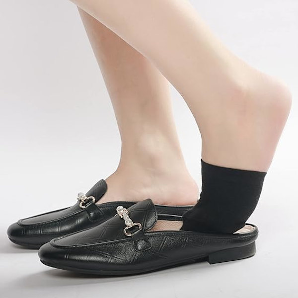 Toe Topper Socks No Show Liner Half Socks för kvinnor Sömlös grepp halkfri