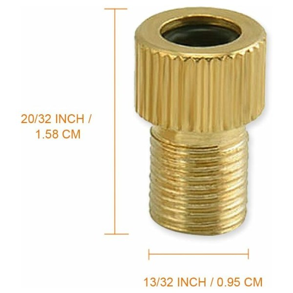 Presta-ventil-adapter i mässing (5-pack) - Presta till Schrader-konvertering