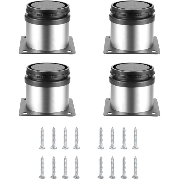 4 set justerbara möbelben, metall höjdjusterbara bordben, köksmöbelben, rostfria möbelhyllor