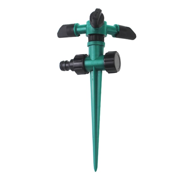 3 stk 360° automatisk sprinkler for plen, trearmet roterende sprinkler