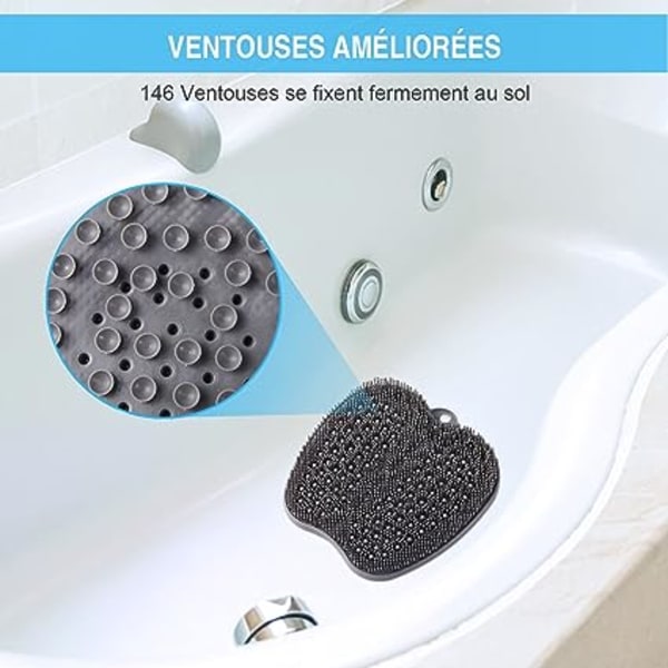 Stor duschfotborste, duschfotskrubb - rengör, exfolierar