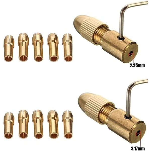 14 st 0,5-3 mm Liten elektrisk borrchuck Mikro-Twist Spännchuck Chu