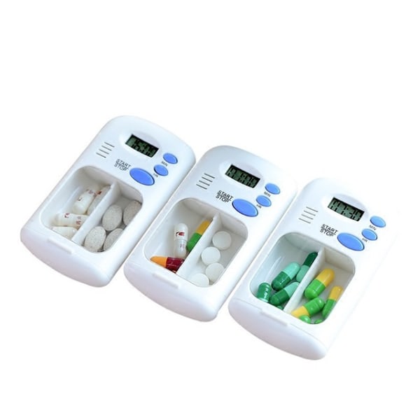 Elektronisk digitalt larm Organizer pillerlåda medicin timing påminnelse