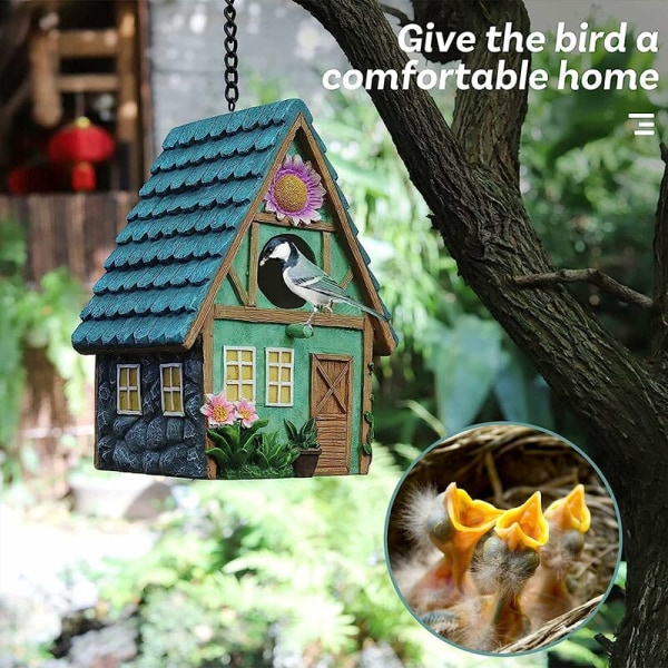 Outdoor birdhouse 15.5 x 13 x 21.4 cm