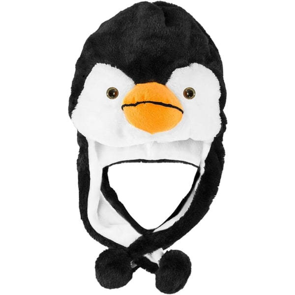 Penguin Plush Animal Winter Ski Hat Aviator Style Winter Hat (Sho