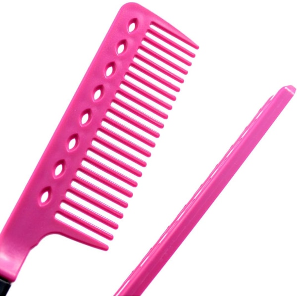 Frisør DIY Styler Hair Straighteners Folding V Shape Comb, Bla