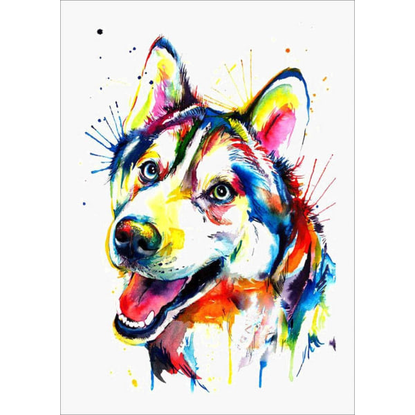 Dog Diamond Painting - Husky Diamond Painting Kits, fuld dækning
