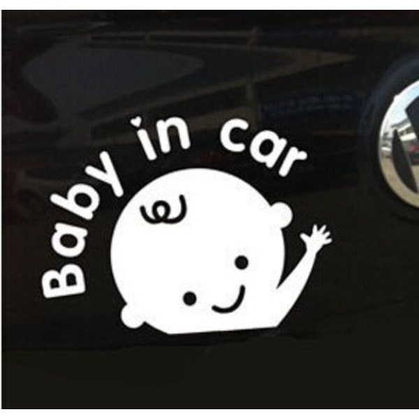 Baby i bilen, klistermærker til bilrude - Sæt med 3