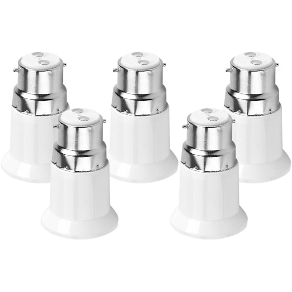 B22 hane till E27 lamphållare honadapter, 5 st