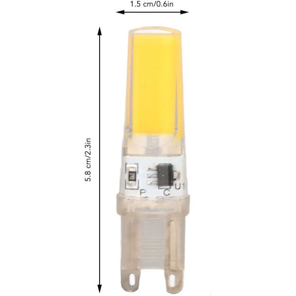 6st 220V 9W G9 LED-lampor Dimbar 500LM COB-lampa för hemmet