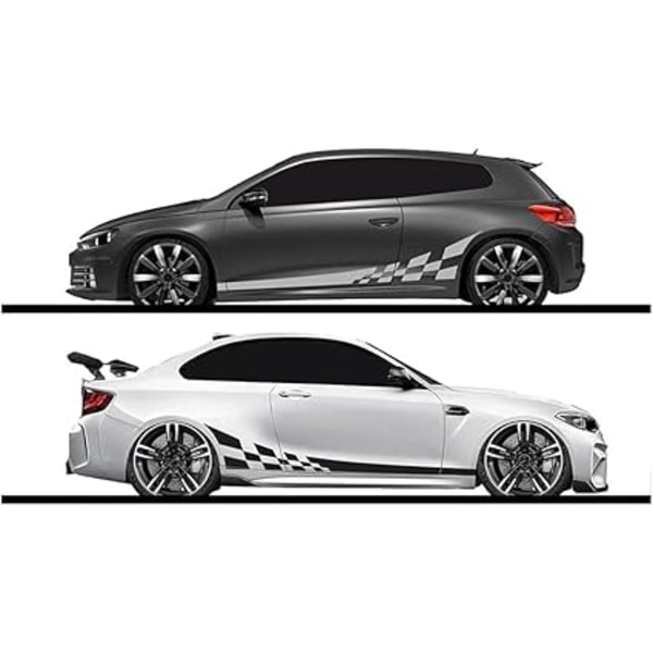 Par Car Body Side Stripes, Universal Sidokjolar Racing Stripe PVC Dekal