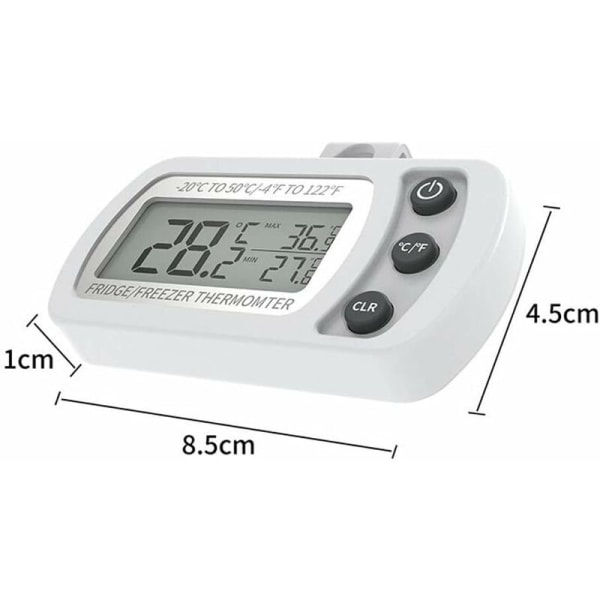 Digitalt kjøleskapstermometer, vanntett frysetermometer med H